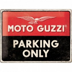Placa metalica - Moto Guzzi - Parking Only- 30x40 cm